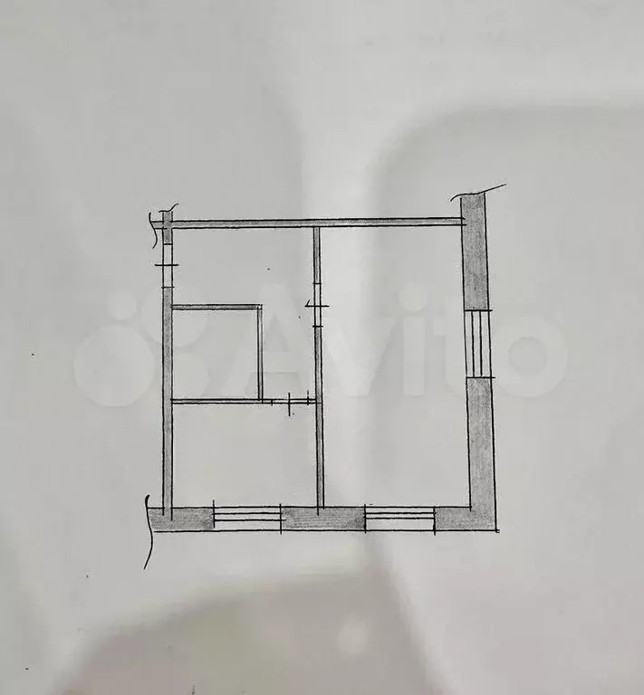 1-к. квартира, 34,7 м, 1/5 эт. - Фото 0