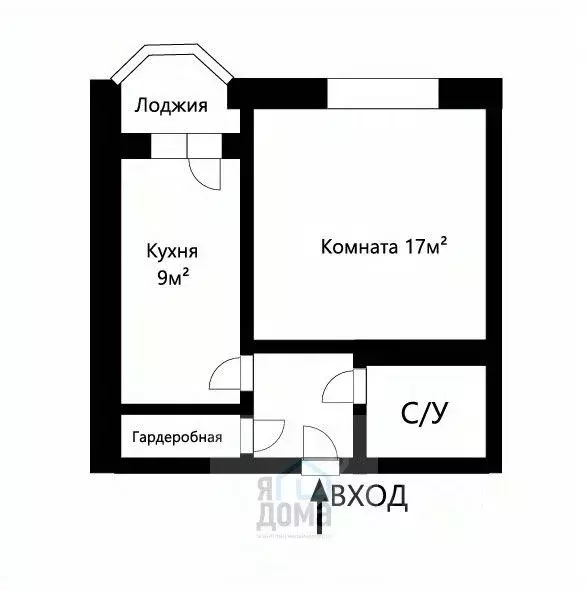 1-к кв. Томская область, Томск ул. Беринга, 22 (35.3 м) - Фото 1