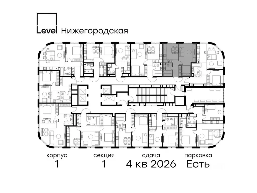 1-к кв. Москва Левел Нижегородская жилой комплекс, 1 (38.5 м) - Фото 1