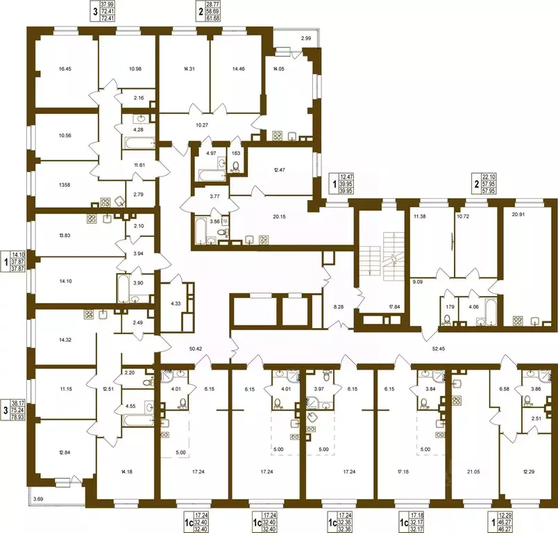 1-к кв. Брянская область, Брянск Степная ул., уч2Б (32.36 м) - Фото 2