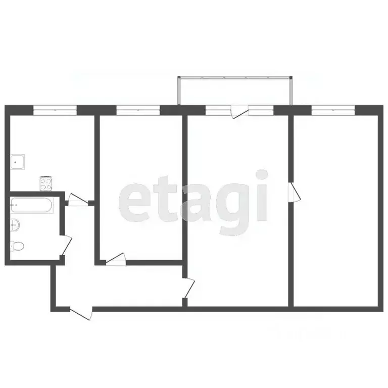 3-к кв. Тюменская область, Тюмень ул. Республики, 182 (58.0 м) - Фото 2