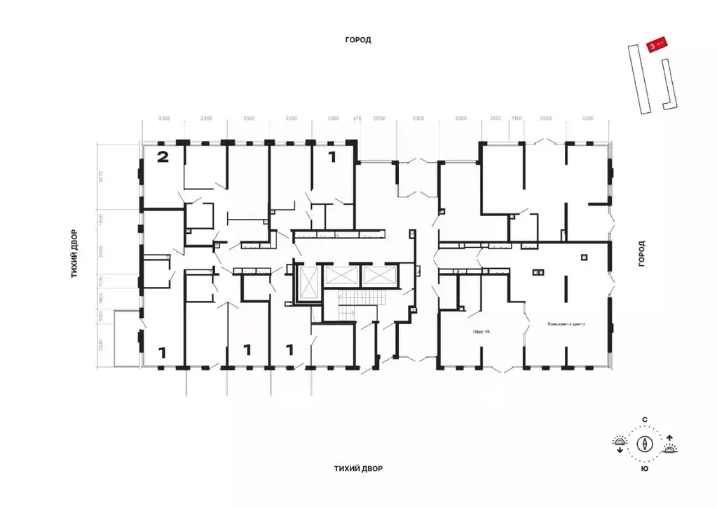1-к кв. Свердловская область, Екатеринбург ДНК: Дом на Куйбышева жилой ... - Фото 2