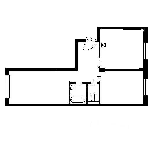 2-к кв. Кемеровская область, Новокузнецк ул. Косыгина, 75 (43.6 м) - Фото 1