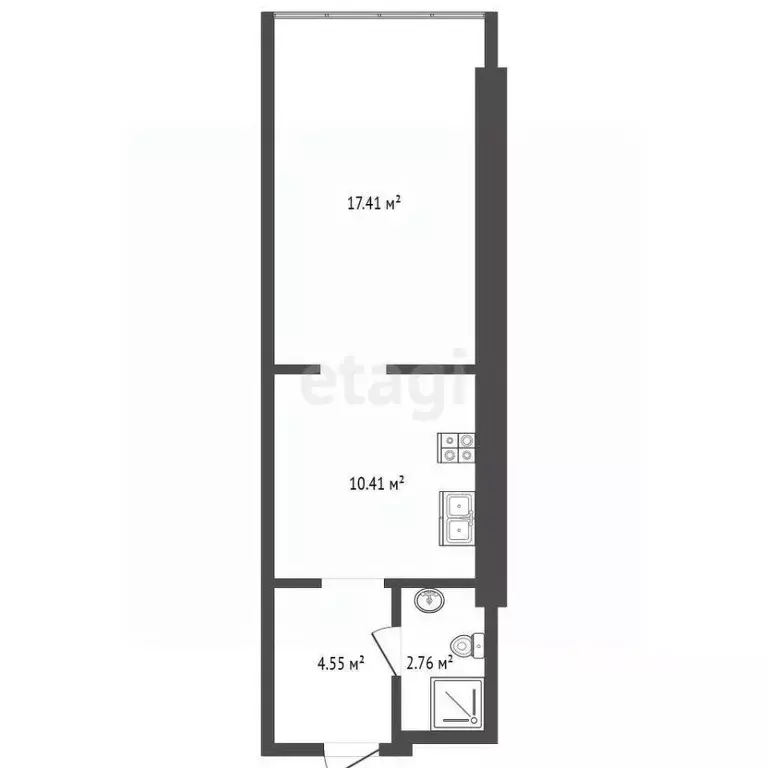 2-к кв. Москва 2-я Брестская ул., 6 (37.3 м) - Фото 1