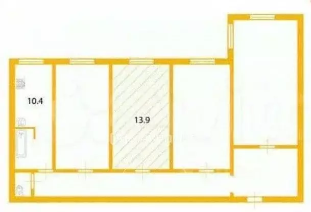 Комната Санкт-Петербург ул. Всеволода Вишневского, 14 (13.9 м) - Фото 2