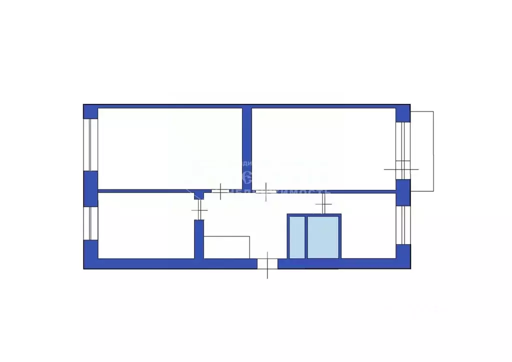 3-к кв. Кемеровская область, Кемерово Октябрьский просп., 52 (62.1 м) - Фото 2