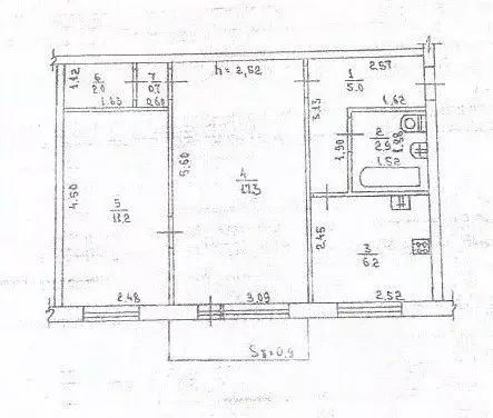 2-к кв. Брянская область, Брянск ул. Кольцова, 8 (46.2 м) - Фото 1
