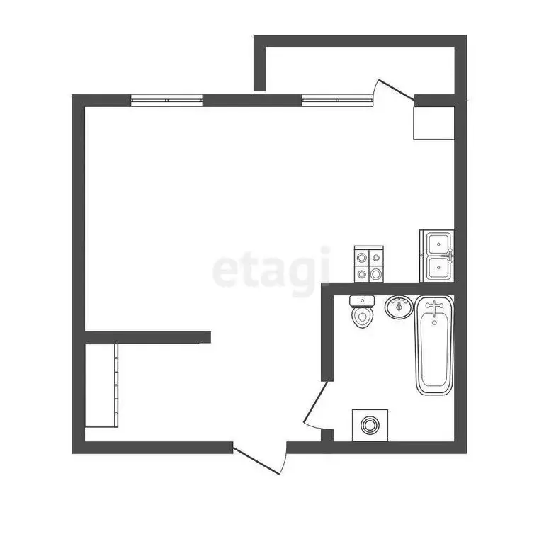 Квартира-студия: Иркутск, улица Шпачека, 12/6 (25.7 м) - Фото 1