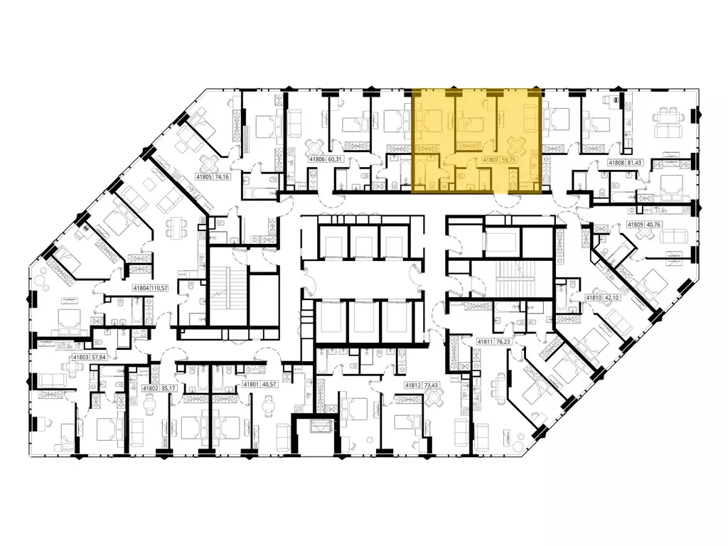 2-к квартира, 60.21 м - Фото 1