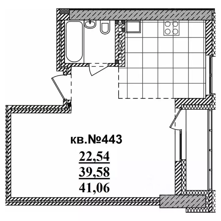 Студия Новосибирская область, Новосибирск Садовая ул., 17 (41.06 м) - Фото 0