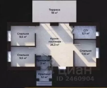 Дом в Татарстан, Лаишевский район, Егорьевское с/пос, с. Бима  (65 м) - Фото 2