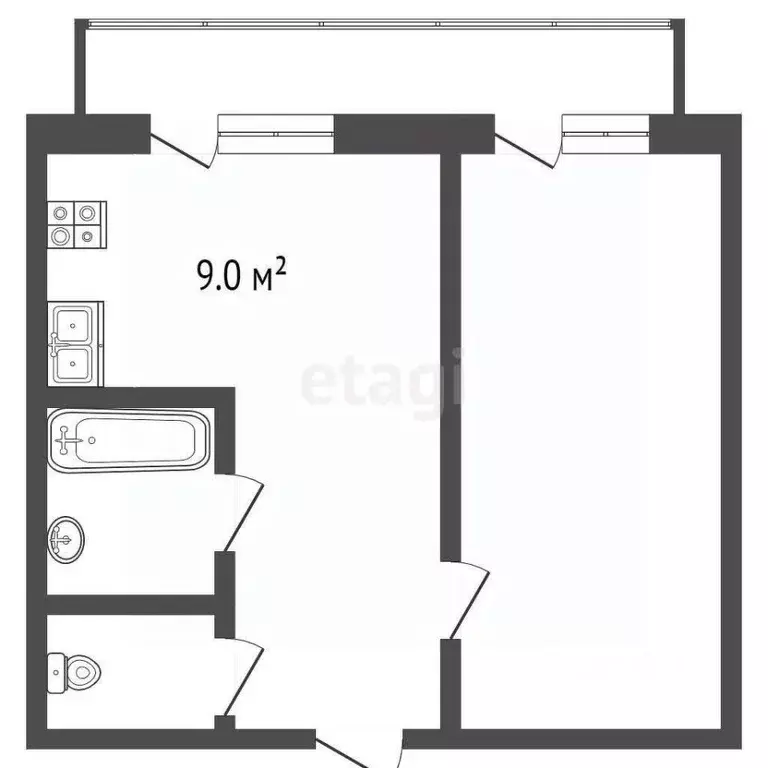 1-к кв. Ярославская область, Рыбинск Южный п/р, ул. Расплетина, 4 ... - Фото 1