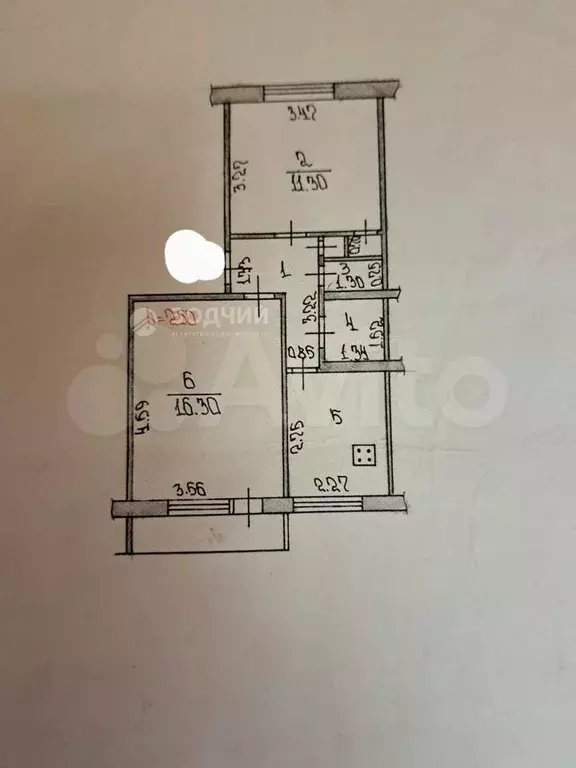 2-к. квартира, 45,9 м, 5/5 эт. - Фото 0