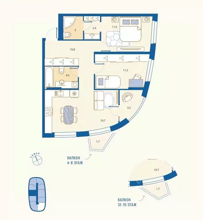 2-к кв. Пензенская область, Пенза Арбеково жилрайон, Дальнее Арбеково ... - Фото 2