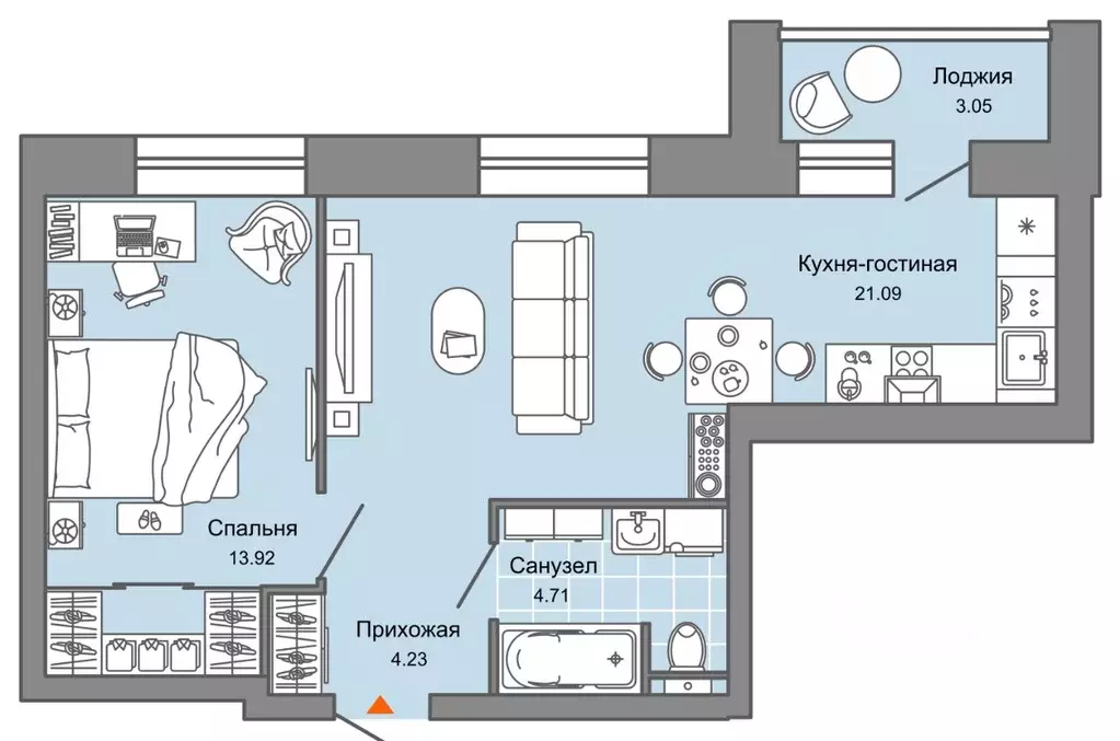 2-к кв. Кировская область, Киров ул. Дмитрия Козулева (45.0 м) - Фото 0