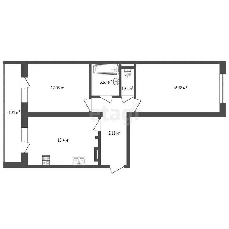 1-комнатная квартира: Ярославль, проспект Фрунзе, 56Д (40.19 м) - Фото 1
