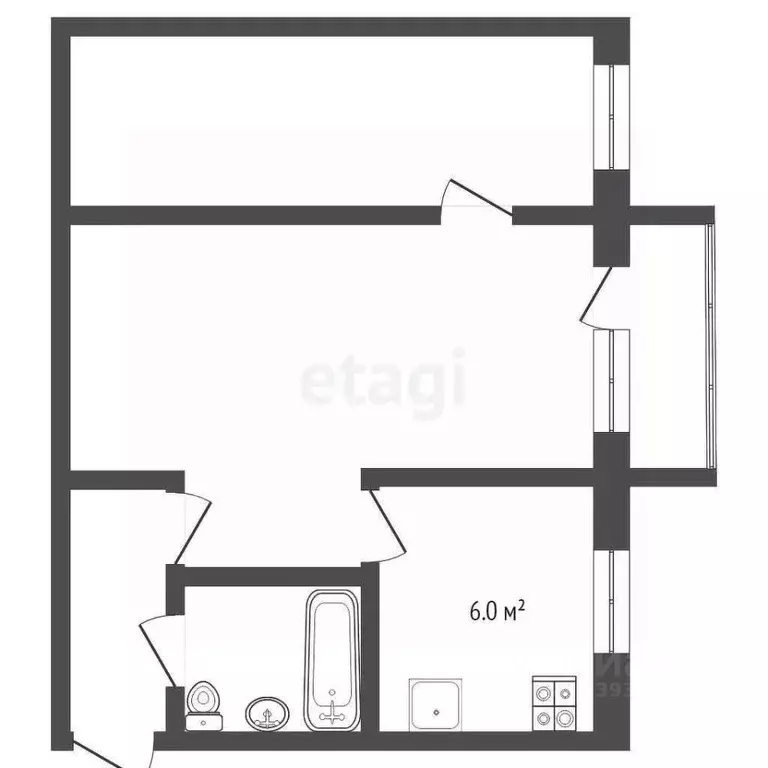 2-к кв. Тюменская область, Тюмень ул. Пермякова, 8 (44.4 м) - Фото 0