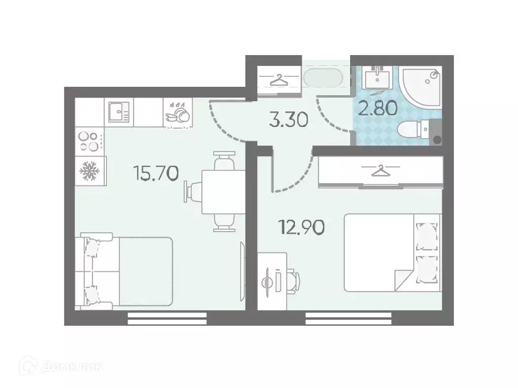 Продаётся 1-к квартира, 33.9 м - Фото 0