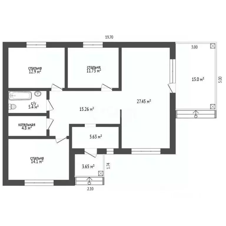 Дом в Ростовская область, Ростов-на-Дону Разнотравная ул. (115 м) - Фото 1