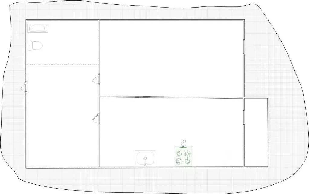 1-к кв. Костромская область, Костромской район, Шунгенское с/пос, с. ... - Фото 2