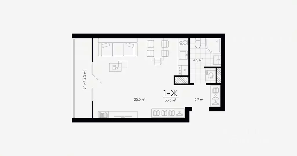 Студия Свердловская область, Екатеринбург Академический мкр, 20-й ... - Фото 2
