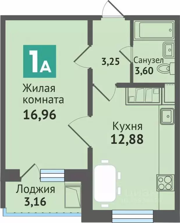 1-к кв. Марий Эл, Медведево городское поселение, Медведево пгт ул. ... - Фото 0