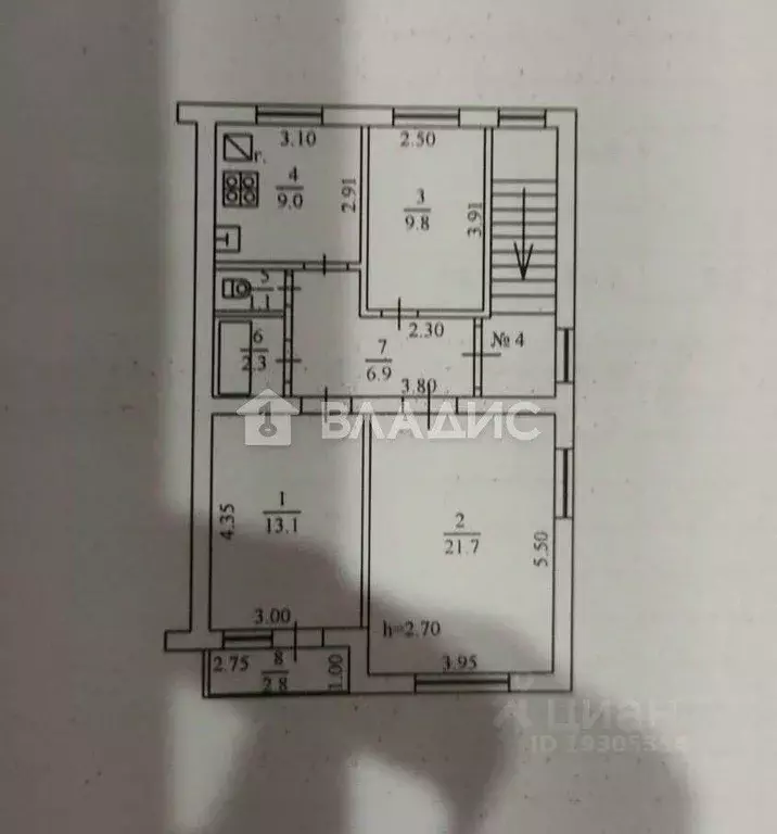 Квартира, 3 комнаты, 63.9 м - Фото 0