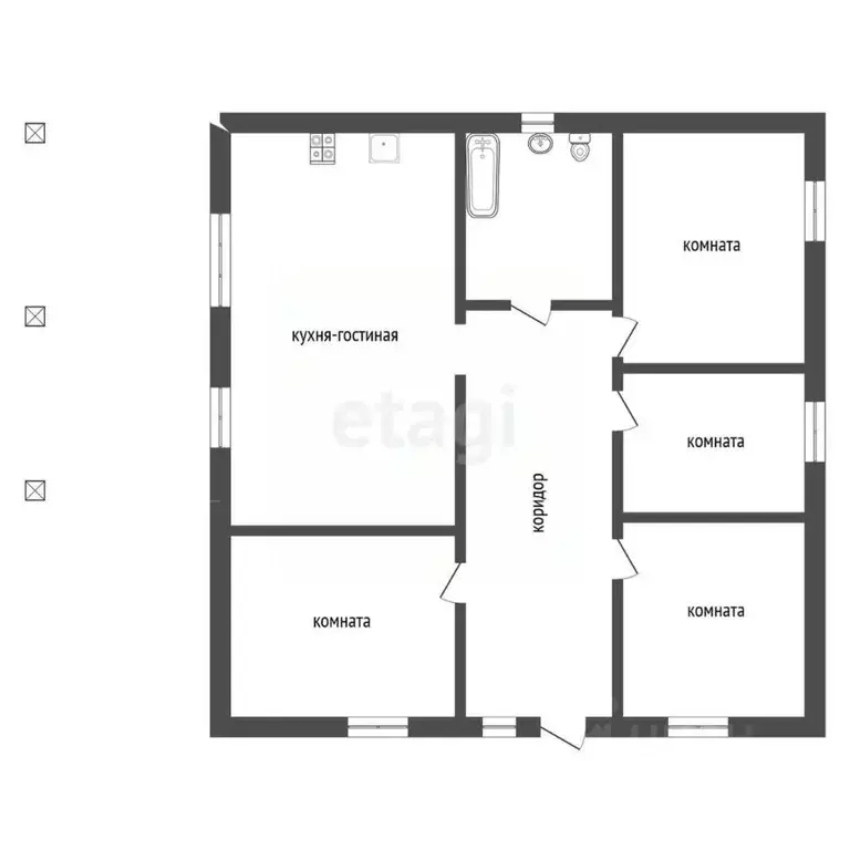 Дом в Воронежская область, с. Новая Усмань ул. Кутузова, 71 (96 м) - Фото 1