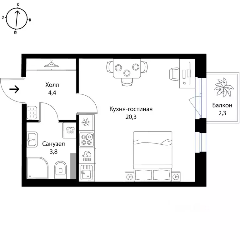 Студия Ленинградская область, Ломоносовский район, Низинское с/пос, д. ... - Фото 1