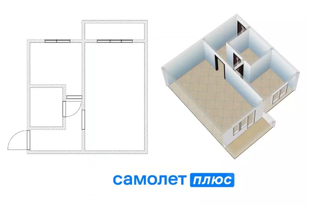 1-к кв. Кемеровская область, Кемерово Инициативная ул., 24А (30.6 м) - Фото 1