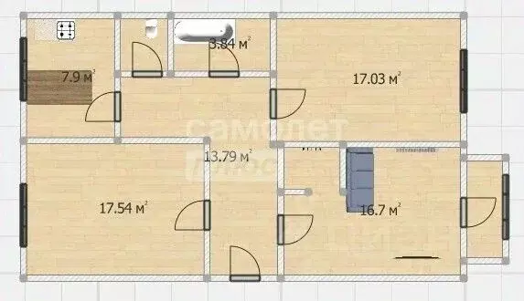 Комната Башкортостан, Уфа ул. Подвойского, 21 (16.9 м) - Фото 2