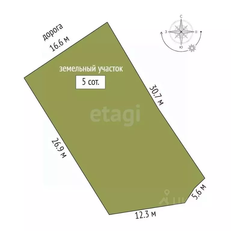 Участок в Ростовская область, Таганрог Обрывной пер. (5.0 сот.) - Фото 1