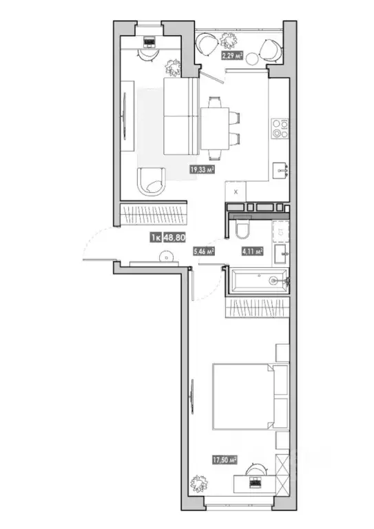 1-к кв. Приморский край, Артем  (48.8 м) - Фото 1