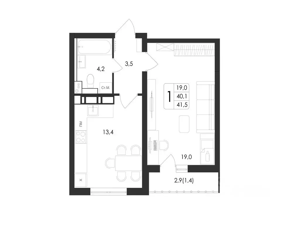 1-к кв. Воронежская область, Воронеж Первое Мая мкр, Май жилой ... - Фото 1