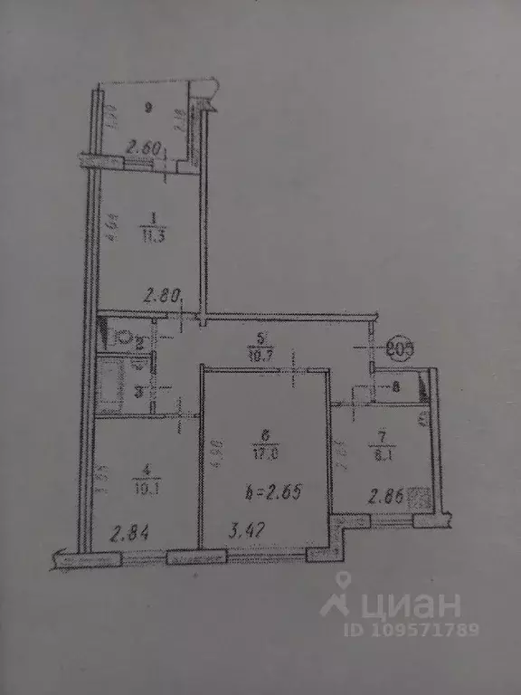 3-к кв. Омская область, Омск Заозерная ул., 28 (63.0 м) - Фото 1