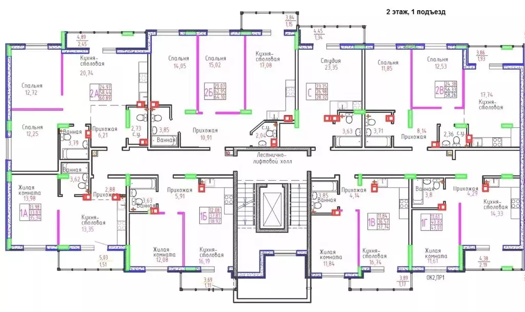 2-к кв. Самарская область, Тольятти ул. Маршала Жукова, 60 (64.01 м) - Фото 2