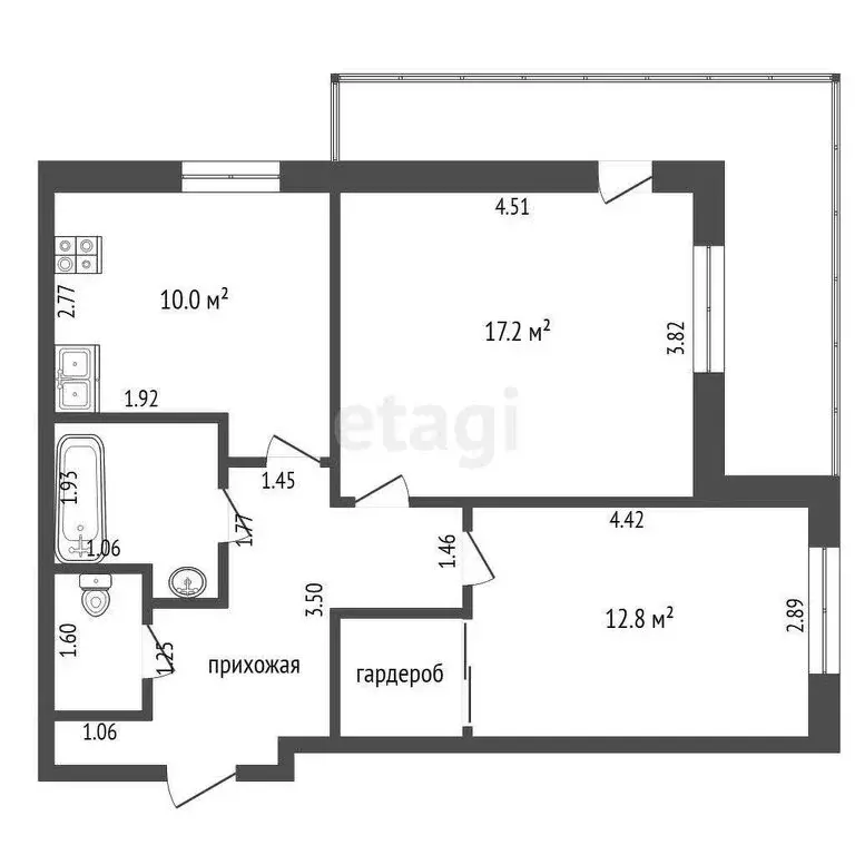 2-комнатная квартира: Пермь, Уинская улица, 1А (58.7 м) - Фото 0