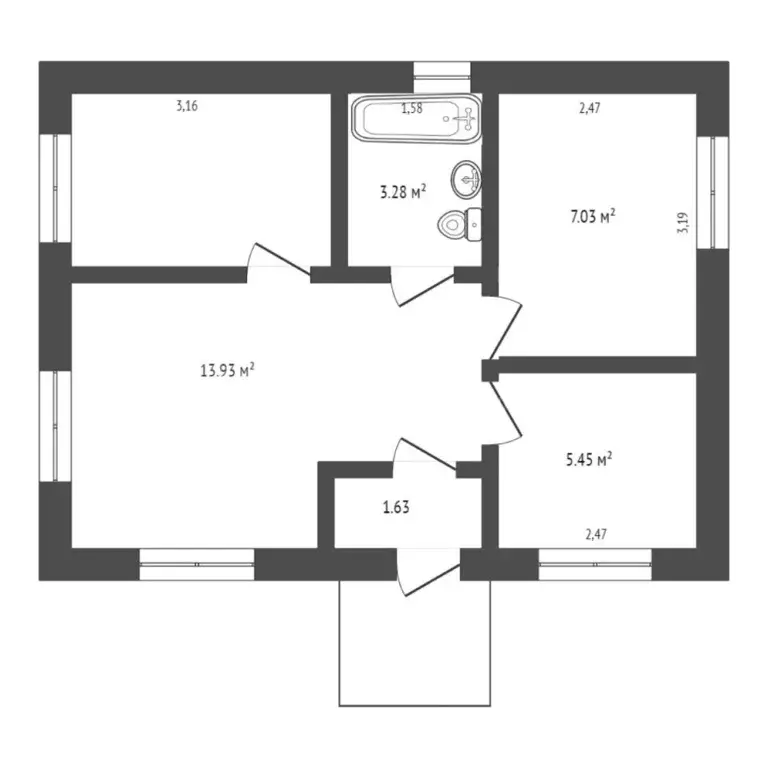 Коттедж в Тюменская область, Тюменский район, д. Коняшина  (44 м) - Фото 0