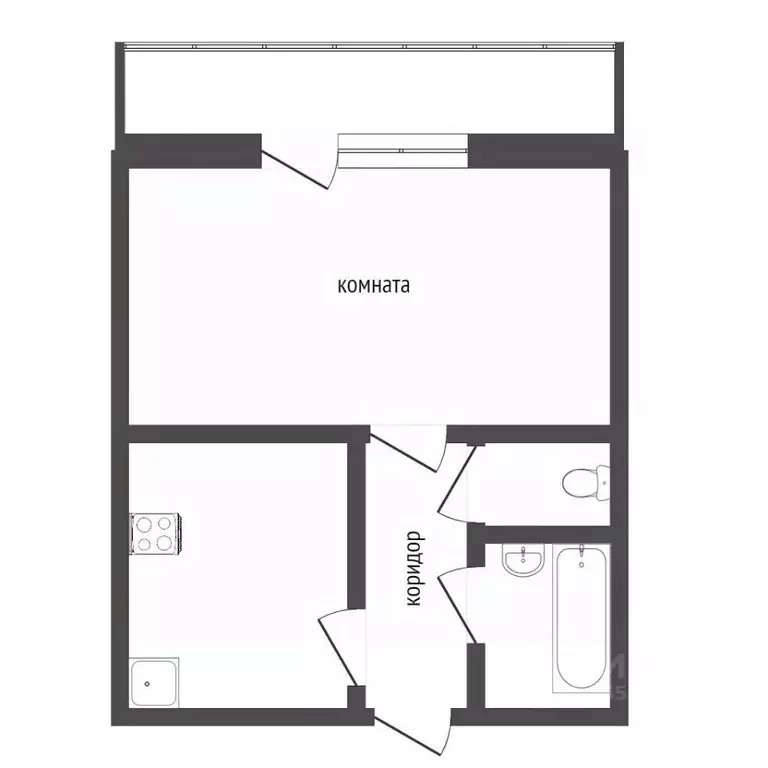 1-к кв. Севастополь ул. Хрусталева, 69 (31.0 м) - Фото 2