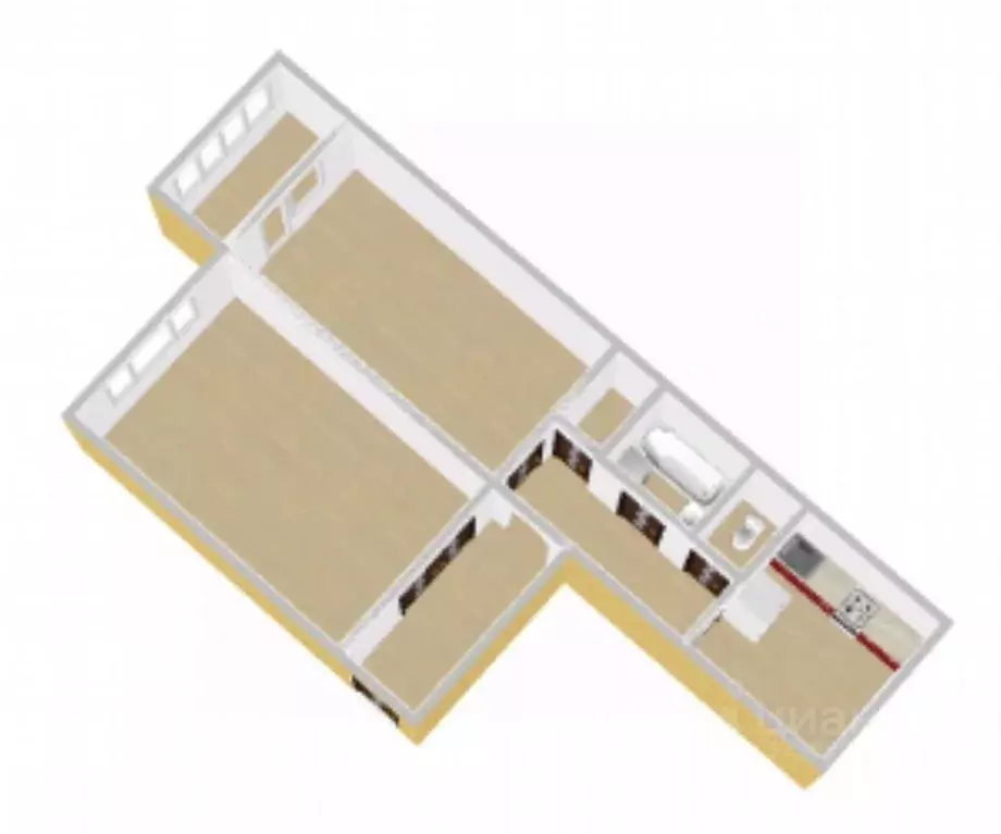 2-к кв. Ярославская область, Ярославль Ярославская ул., 142 (50.0 м) - Фото 1