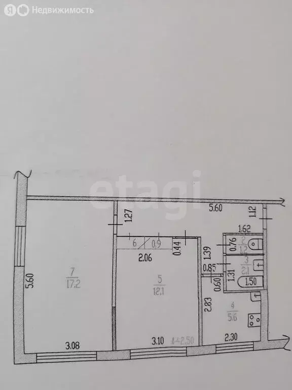 2-комнатная квартира: Барнаул, Песчаная улица, 47 (47 м) - Фото 1