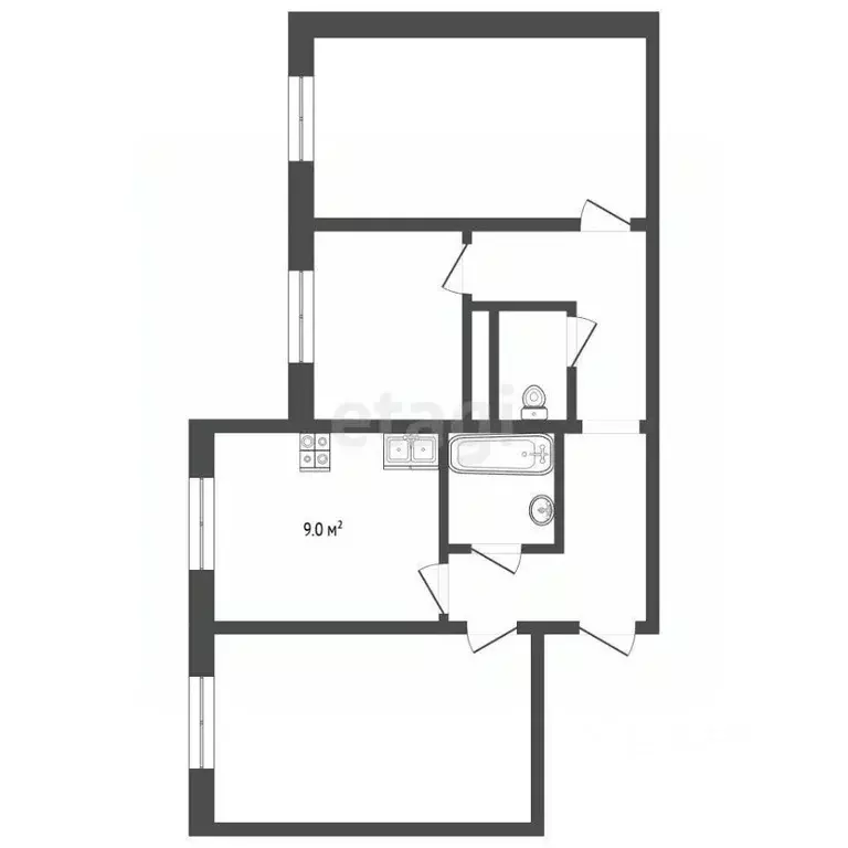 3-к кв. Ямало-Ненецкий АО, Пуровский район, Уренгой пгт, Геолог мкр 14 ... - Фото 2