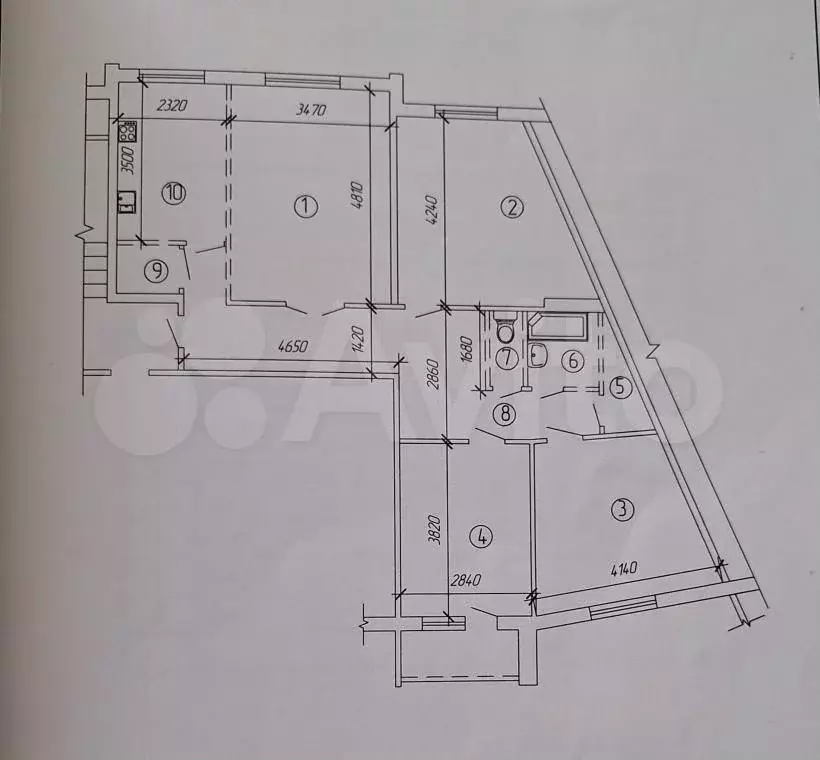 4-к. квартира, 87,7 м, 4/9 эт. - Фото 0