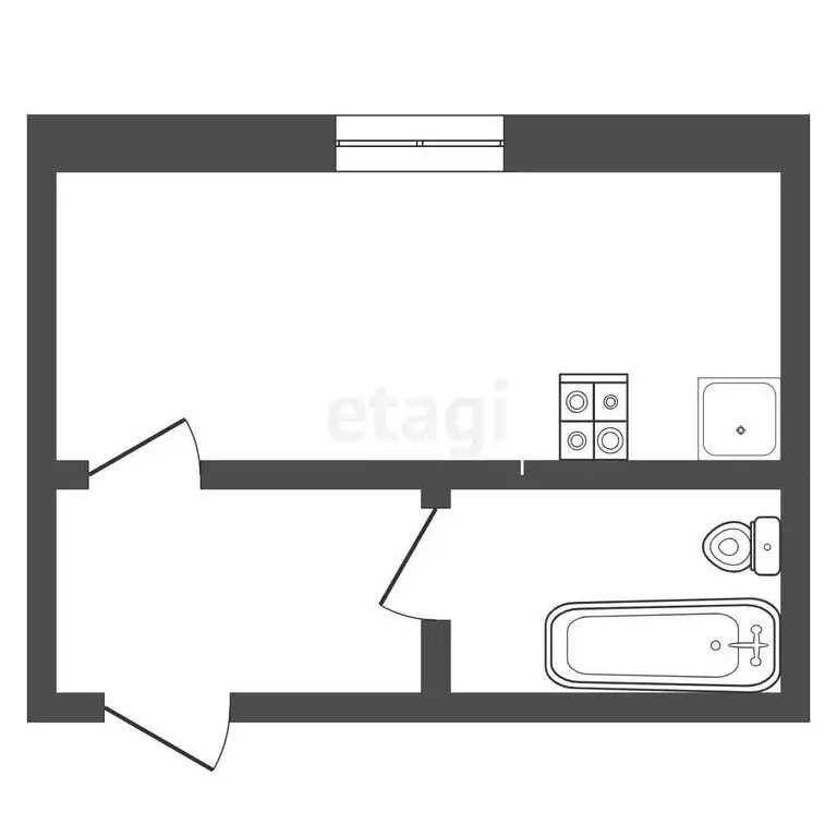 1к в -комнатной квартире (18 м) - Фото 1