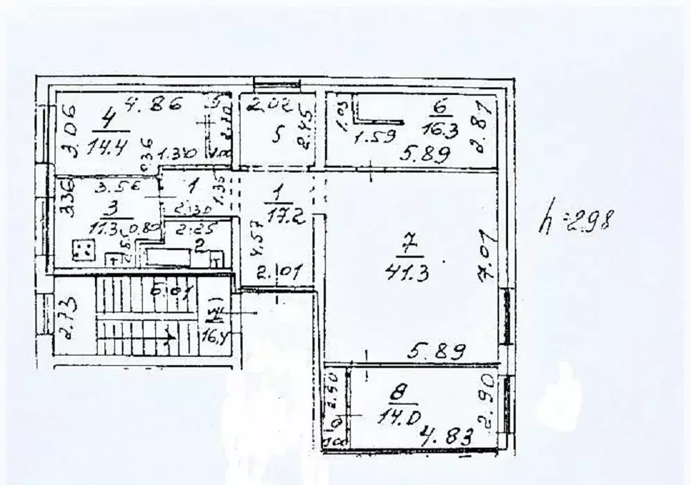 3-комнатная квартира: Пушкин, Набережная улица, 1 (126 м) - Фото 1