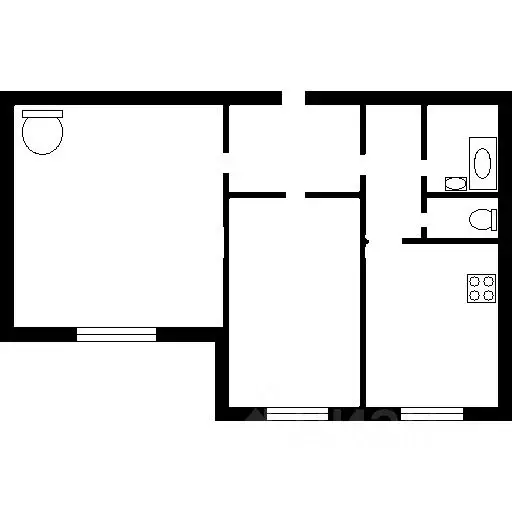 2-к кв. Кемеровская область, Новокузнецк просп. Запсибовцев, 5 (52.5 ... - Фото 2