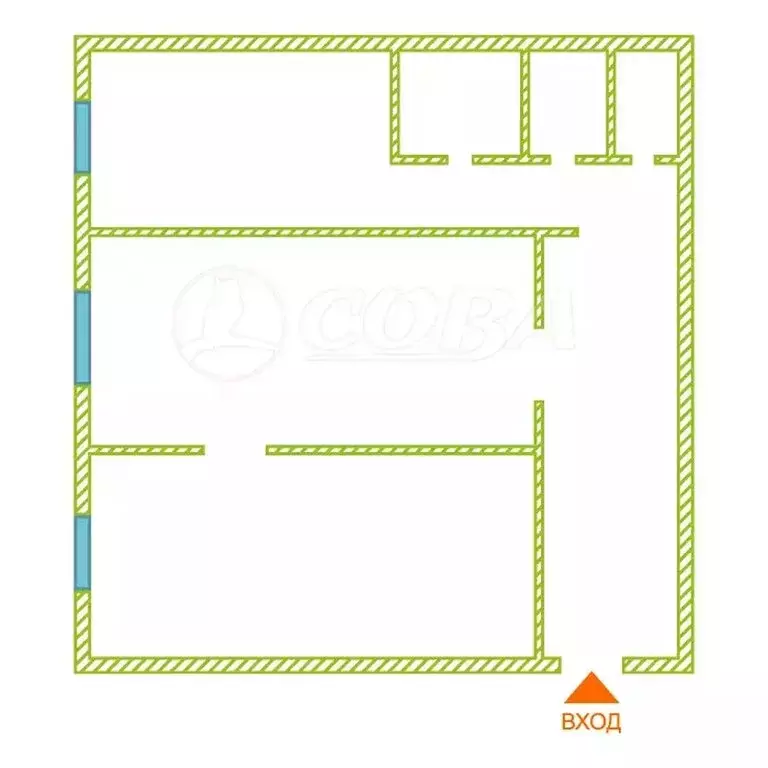2-комнатная квартира: Курган, Пролетарская улица, 61 (55.9 м) - Фото 2