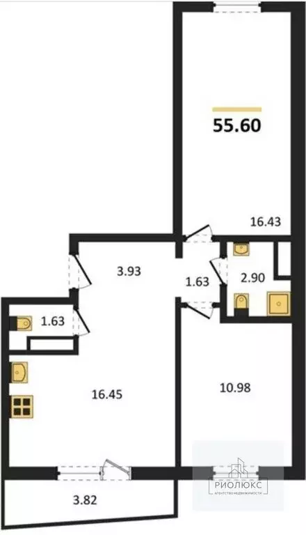 2-комнатная квартира: посёлок Западный, микрорайон Вишнёвая Горка, ... - Фото 1