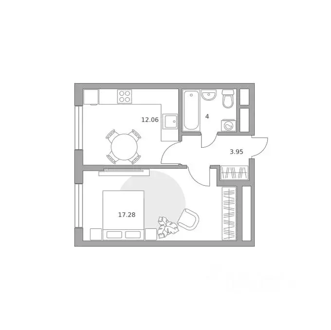 1-к кв. Московская область, Мытищи ул. Красная Слобода (37.29 м) - Фото 0