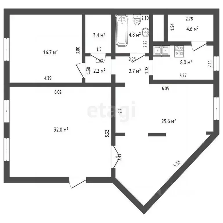 3-к кв. Крым, Феодосия ул. Вити Коробкова, 14 (104.2 м) - Фото 2